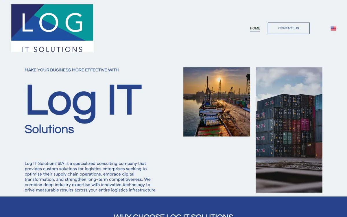 The LogIT website on a laptop